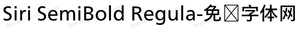 Siri SemiBold Regula字体转换